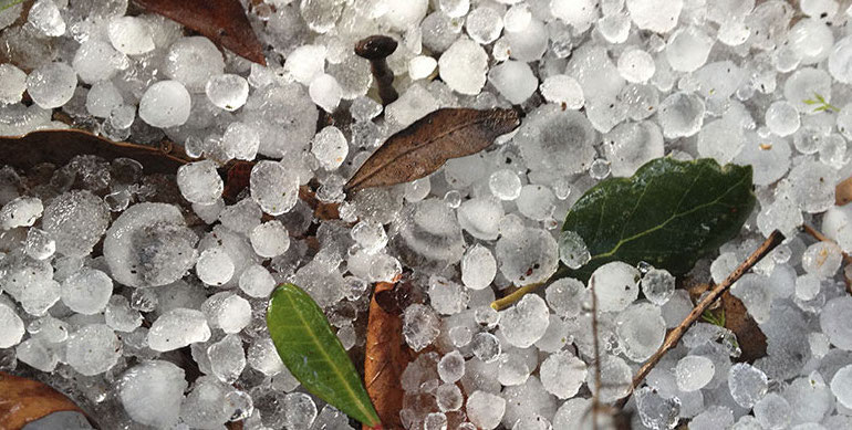 Hail after a storm
