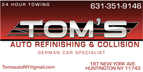 Tom's Auto Refinishing & Coll. Inc 197 New York Avenue, Huntington, NY 11743 Tom's Auto Refinishing & Coll. Inc Logo