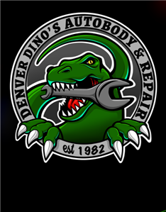 Denver Dino's Auto Body & Repair 1298 W. Alameda Ave, Denver, CO 80223 Denver Dino's Auto Body & Repair Logo