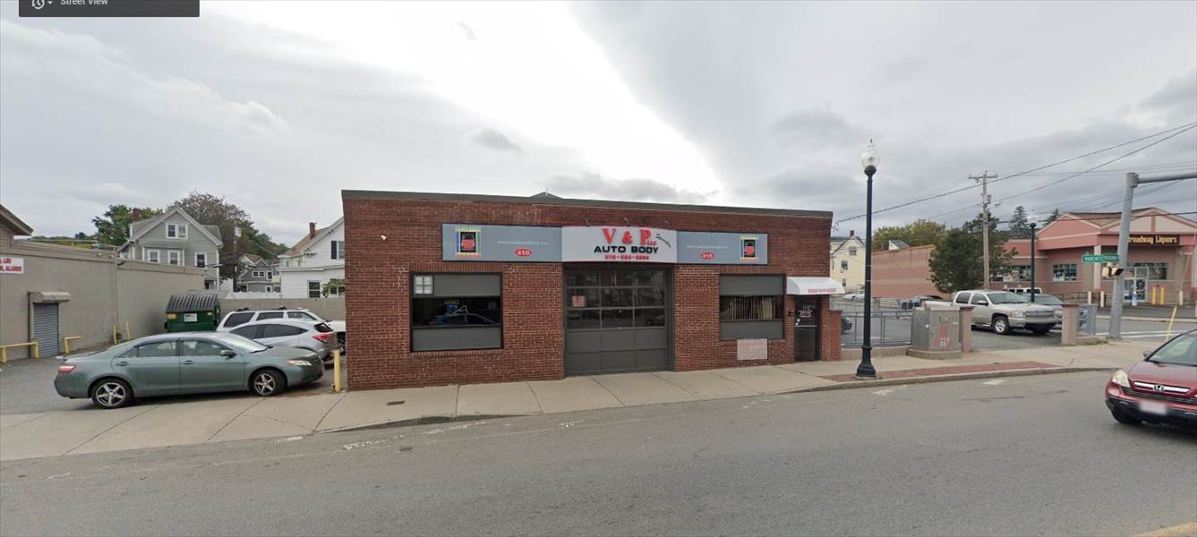V & P Autobody, LLC. 416 Broadway, Lawrence, MA 01841 V & P Autobody, LLC. Logo
