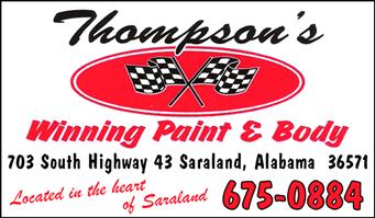 Thompson's Paint & Body Shop, Inc. 703 Highway 43 South, Saraland, AL 36571 Thompson's Paint & Body Shop, Inc. Logo