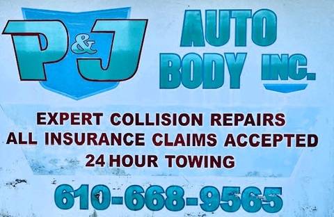 P & J Auto Body, Inc. 75 Rock Hill Road, Bala Cynwyd, PA 19004 P & J Auto Body, Inc. Logo