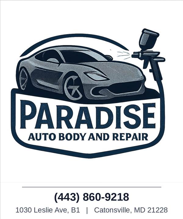 Paradise Auto Body & Repair 1030 Leslie Avenue Unit B1, Catonsville, MD 21228 Paradise Auto Body & Repair Logo
