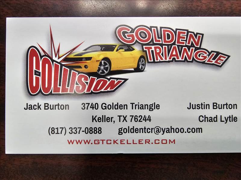 Golden Triangle Collision Repair 3740 Golden Triangle Blvd., Keller, TX 76248 Golden Triangle Collision Repair Logo