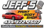 Jeff's Paint & Body Shop LLC. 104 E 3rd St, Chase City, VA 23924 Jeff's Paint & Body Shop LLC. Logo