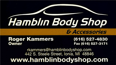 Hamblin Body Shop LLC 442 S. Steele Street, Ionia, MI 48846 Hamblin Body Shop LLC Logo