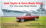 Dub Taylor and Sons Body Shop 1210 West Broadway Street, Forrest City, AR 72335 Dub Taylor and Sons Body Shop Logo