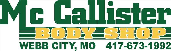 Mccallister Body Shop 1020 North Madison, Webb City, MO 64870 Mccallister Body Shop Logo