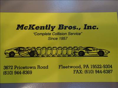 McKently Bros. Inc. 3672 Pricetown Road, Fleetwood, PA 19522 McKently Bros. Inc. Logo