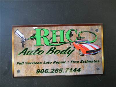 RHC Autobody 4037 West U.S.2, Iron River, MI 49935 RHC Autobody Logo