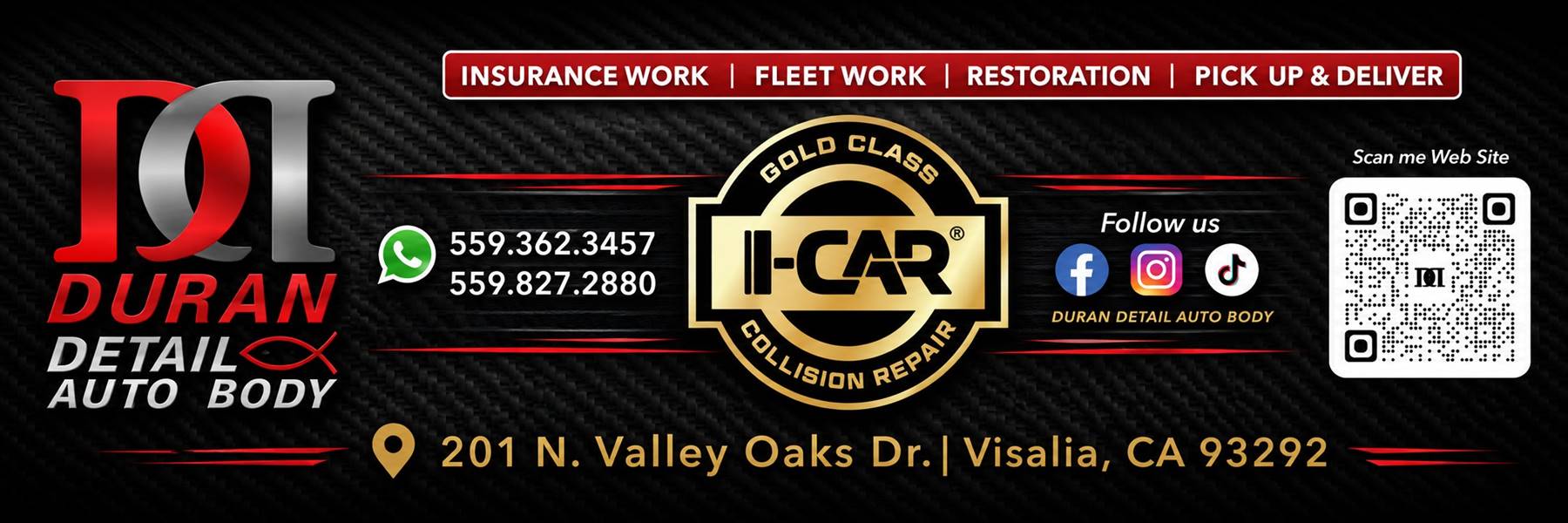 Duran Detail Auto Body 201 N. Valley Oaks Drive, Visalia, CA 93292 Duran Detail Auto Body Logo