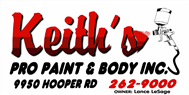 Keith's Pro Paint & Body 9950 Hooper Road, Baton Rouge, LA 70818 Keith's Pro Paint & Body Logo