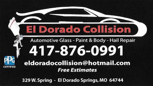 El Dorado Collision 329 West Spring Street, El Dorado Springs, MO 64744 El Dorado Collision Logo