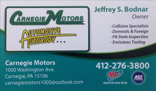 Carnegie Motors 1000 Washington Ave, Carnegie, PA 15106 Carnegie Motors Logo