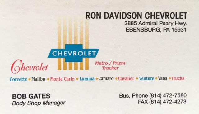 Ron Davidson Chevrolet Body Shop 3885 Admiral Peary Hwy, Ebensburg, PA 15931 Ron Davidson Chevrolet Body Shop Logo