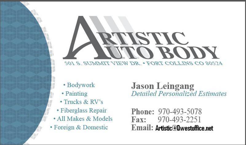 Artistic Auto Body 501 S.Summit View Drive, Fort Collins, CO 80524 Artistic Auto Body Logo