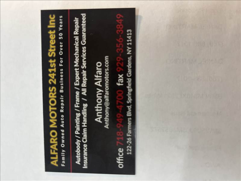 Alfaro Motors 241 Street Inc 122-26 Farmers Blvd, Springfield Gardens, NY 11413 Alfaro Motors 241 Street Inc Logo