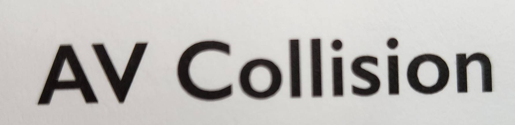 AV Collision 880 Sweeney Ave., Redwood City, CA 94063 AV Collision Logo
