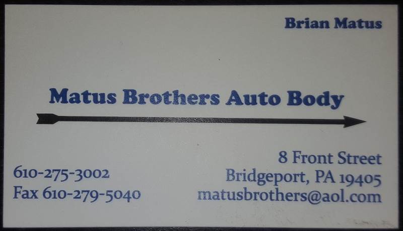 Matus Brothers Auto Body 8 W Front St, Bridgeport, PA 19405 Matus Brothers Auto Body Logo