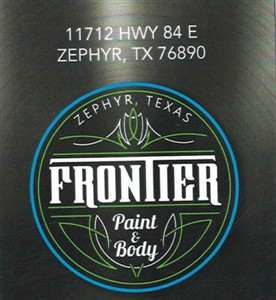 Frontier Paint and Body 11712 HWY 84-183 EAST, Zephyr, TX 76890 Frontier Paint and Body Logo