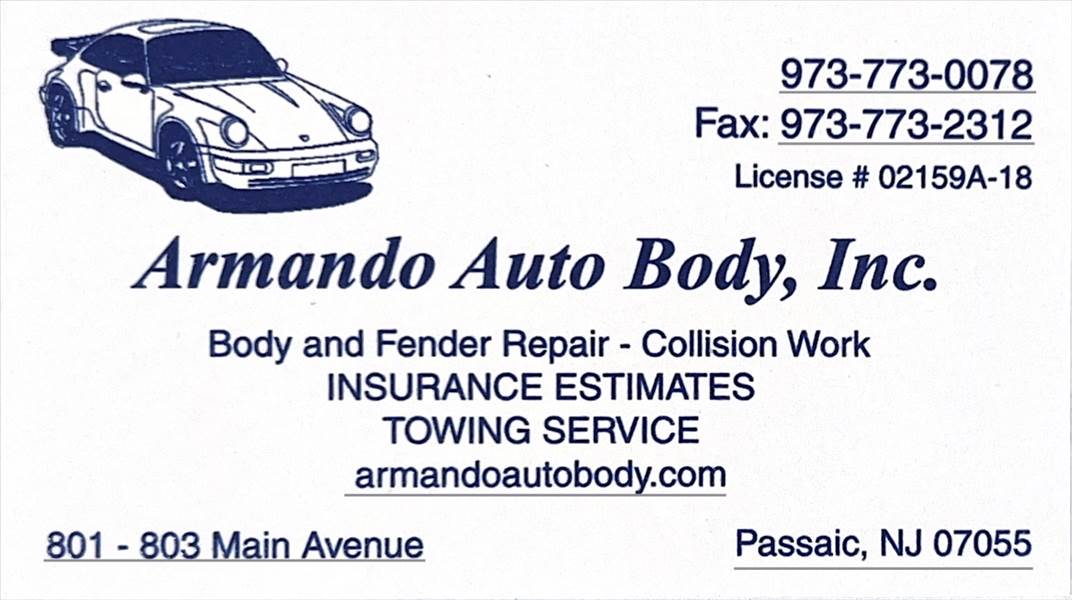Armando Auto Body 801 Main Ave # 803, Passaic, NJ 07055 Armando Auto Body Logo