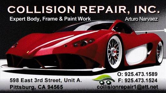 Collision Repair Inc. 598 E. 3rd St. Unit A, Pittsburg, CA 94565 Collision Repair Inc. Logo