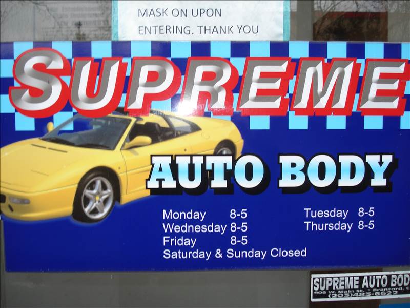 Supreme Auto Body 906 West Main St, Branford, CT 06405 Supreme Auto Body Logo