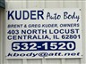 Kuder Auto Body 403 N. LOCUST, Centralia, IL 62801 Kuder Auto Body Logo