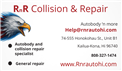 Rnr Collision & Repair 74-555 Honokohau Street B-1, Kailua Kona, HI 96740 Rnr Collision & Repair Logo