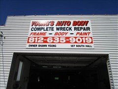 Youngs Auto Body 127 S Hall St, Princeton, IN 47670 Youngs Auto Body Logo