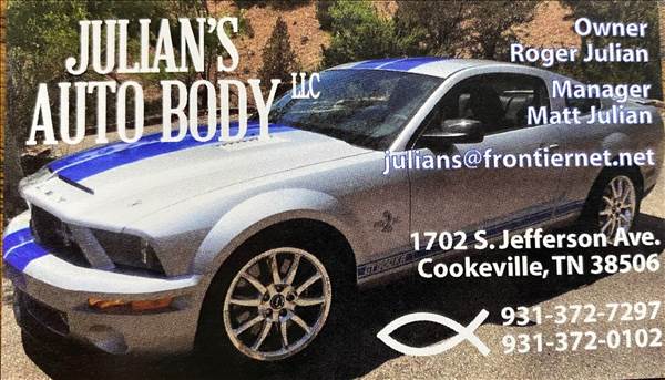 Julian's Autobody LLC. 1702 S Jefferson Ave, Cookeville, TN 38506 Julian's Autobody LLC. Logo