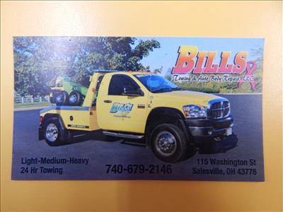 Bills Towing and Auto Body LLC 115 Washington St, Salesville, OH 43778 Bills Towing and Auto Body LLC Logo