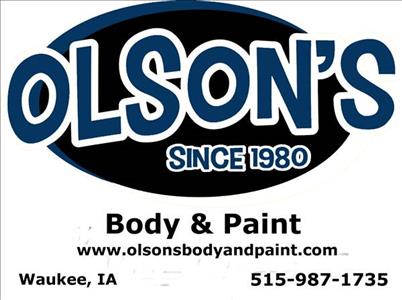 Olson's Body & Paint 555 W Hickman Rd, Waukee, IA 50263 Olson's Body & Paint Logo