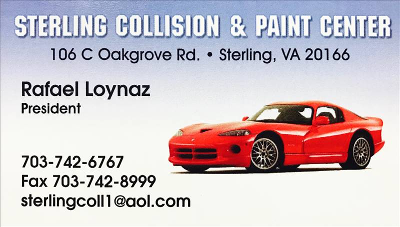 Sterling Collision & Paint Center 106 C Oakgrove Road, Sterling, VA 20166 Sterling Collision & Paint Center Logo