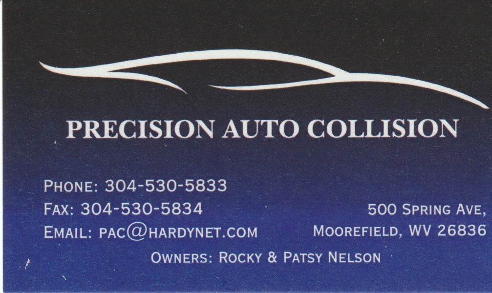 Precision Auto Collision LLC 500 Spring Ave., Moorefield, WV 26836 Precision Auto Collision LLC Logo