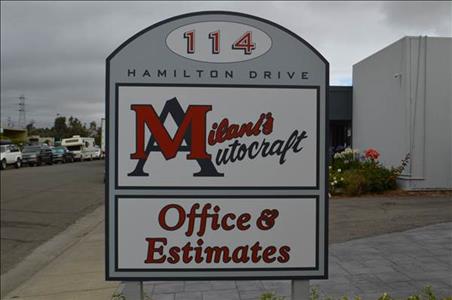 Milani's Autocraft 114 Hamilton Dr, Novato, CA 94949 Milani's Autocraft Logo