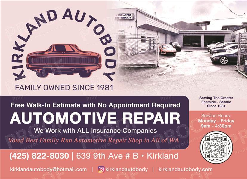 Kirkland Autobody 639 9th ave SUITE B, Kirkland, WA 98033 Kirkland Autobody Logo