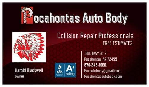 Pocahontas Auto Body 2409 Old County Rd, Pocahontas, AR 72455 Pocahontas Auto Body Logo