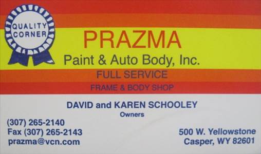 Prazma Paint & Auto Body Inc 500 W Yellowstone Hwy, Casper, WY 82601 Prazma Paint & Auto Body Inc Logo