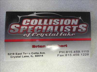 Collision Specialists of Crystal Lake 80 Railroad St., Crystal Lake, IL 60014 Collision Specialists of Crystal Lake Logo