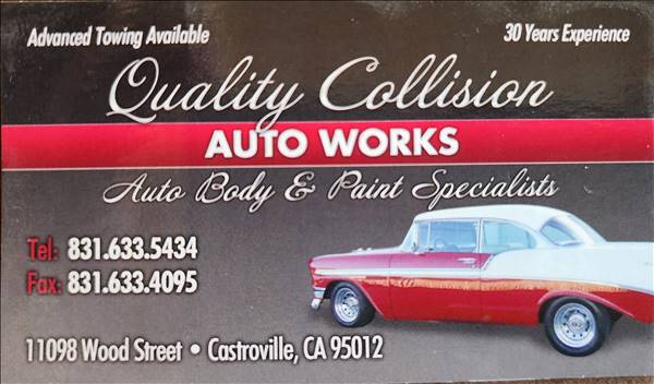 Quality Collision Auto Works 11098 WOOD ST, Castroville, CA 95012 Quality Collision Auto Works Logo