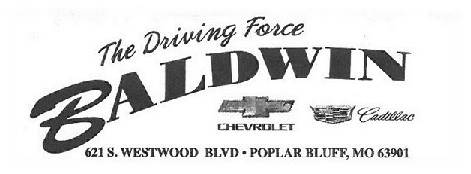 Baldwin Chevrolet Cadillac 621 S Westwood Blvd, Poplar Bluff, MO 63901 Baldwin Chevrolet Cadillac Logo
