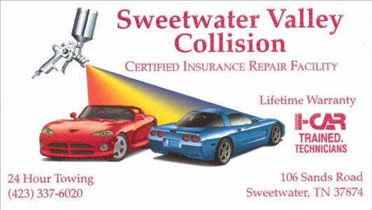Sweetwater Valley Collision 106 Sands Road, Sweetwater, TN 37874 Sweetwater Valley Collision Logo
