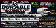 Durable Radiator & Auto Body, Inc. 393 Thomaston Avenue, Waterbury, CT 06702 Durable Radiator & Auto Body, Inc. Logo