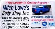Mitch Lowe's Body Shop Inc, 1983 California Ave SW, Camden, AR 71701 Mitch Lowe's Body Shop Inc, Logo