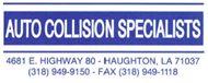Auto Collision Specialists 4681 Highway 80, Haughton, LA 71037 Auto Collision Specialists Logo