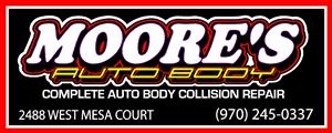 Moore's Auto Body, Inc 2488 W. Mesa Ct., Grand Junction, CO 81505 Moore's Auto Body, Inc Logo