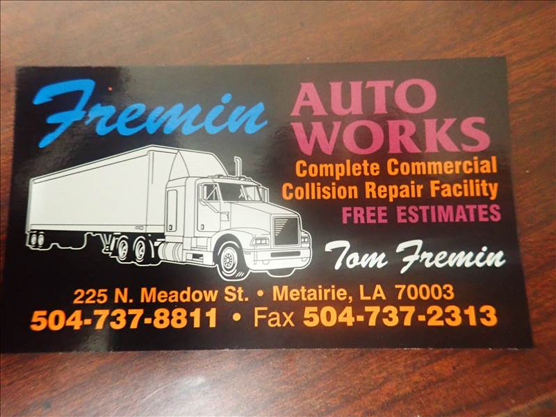Fremin Auto Works 225 N Meadow St., Metairie, LA 70003 Fremin Auto Works Logo