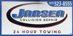 Jansen Collision Repair 1325 Lake Park Dr, PO Box 281, Germantown, IL 62245 Jansen Collision Repair Logo