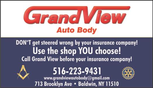 Grandview Auto Body 713 Brooklyn Ave, Baldwin, NY 11510 Grandview Auto Body Logo